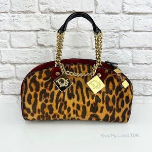 Authentic Christian Dior Leopard Gambler Dice Bag